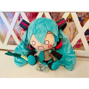 Official Hatsune Miku Stunned Face w/ Leek/Green Onion Plush SEGA